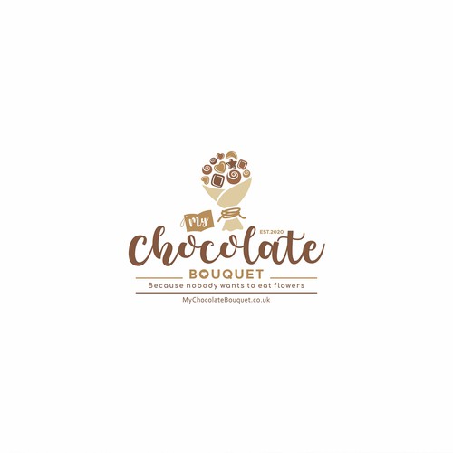 Bouquet logo with the title 'Logo for chocolate gift company'