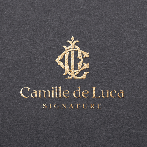 Wedding logo with the title 'Camille de Luca'