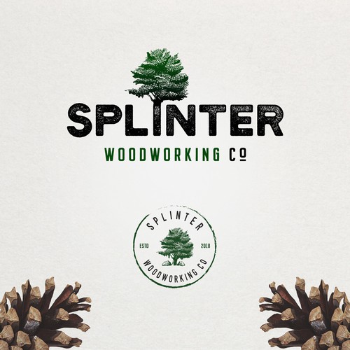 Woodworking logo with the title 'Splinter Woodworking Co.'