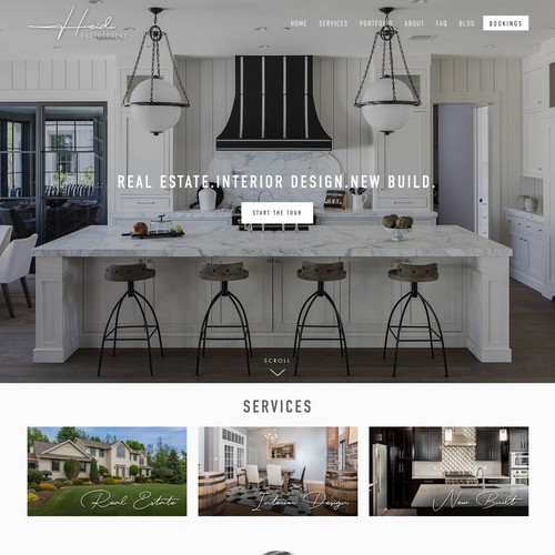 Photographer design with the title 'Heidi Photography'