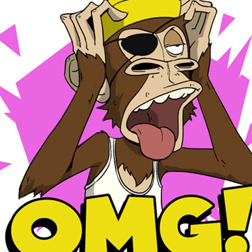Ape design with the title 'OMG ape '
