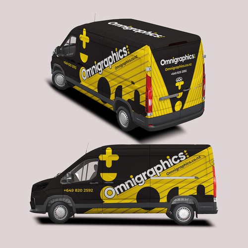 Trailer wrap design with the title 'vehicle wrap design'