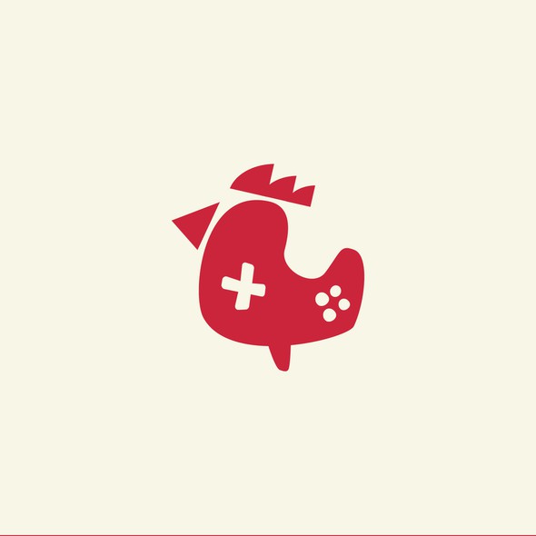 Logo with the title 'Chicken Gamer logo'