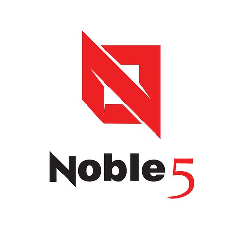 Sci-fi logo with the title 'Noble 5'