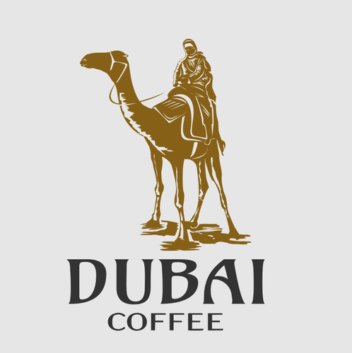 Dubai design with the title 'Illustration logo concept for Dubai Coffee'