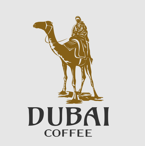 Middle East design with the title 'Illustration logo concept for Dubai Coffee'