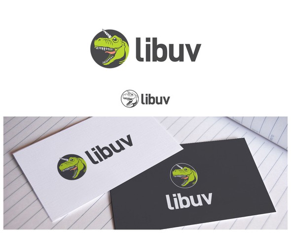 T-rex logo with the title 'Create a logo for a libuv project'