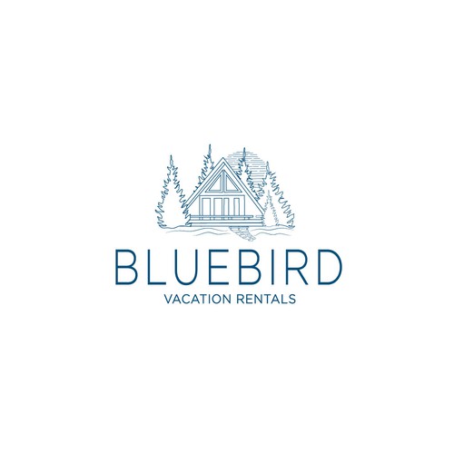 Vacation rental logo with the title 'Bluebird vacation home'