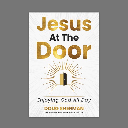 Kindle book cover with the title 'Book Cover Design: Jesus at the Door'