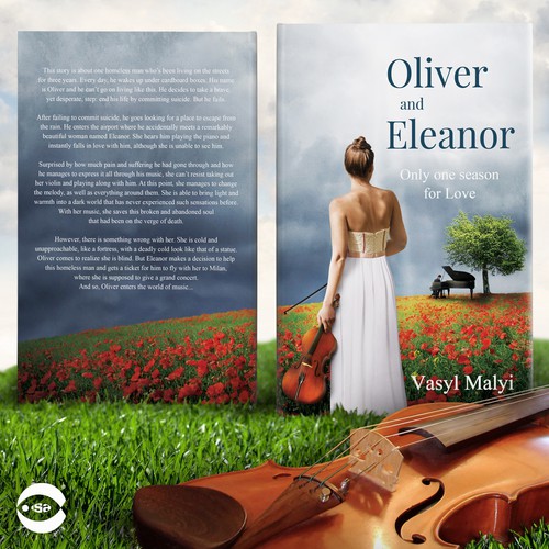 Music design with the title 'Book cover for “Oliver and Eleanor” by Vasyl Malyi'