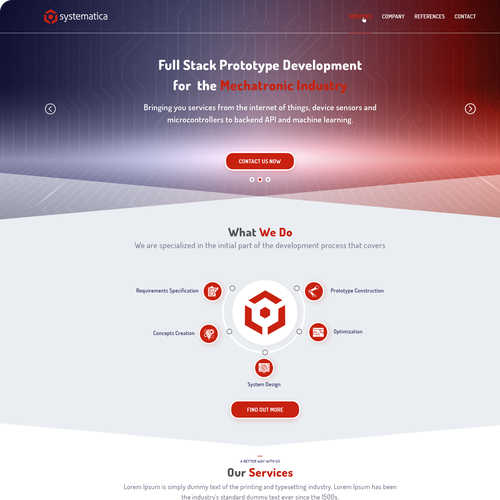 Engineering website with the title 'Engineering B2B Company Website '