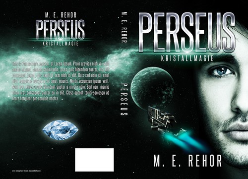 Space book cover with the title 'Perseus I Book Cover'