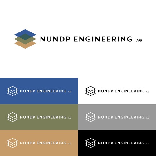 Corporate identity logo with the title 'Logo concept for NundP Engineering'