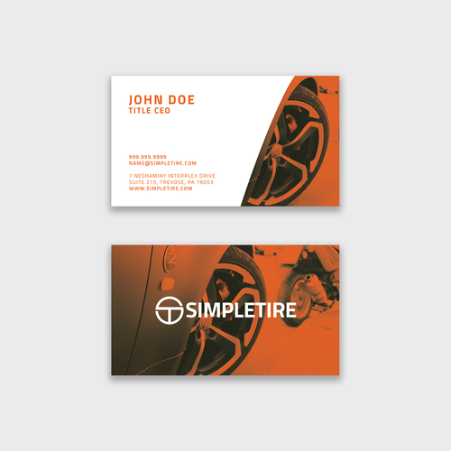Different design with the title 'SIMPLETIRE - BUSINESS CARD'