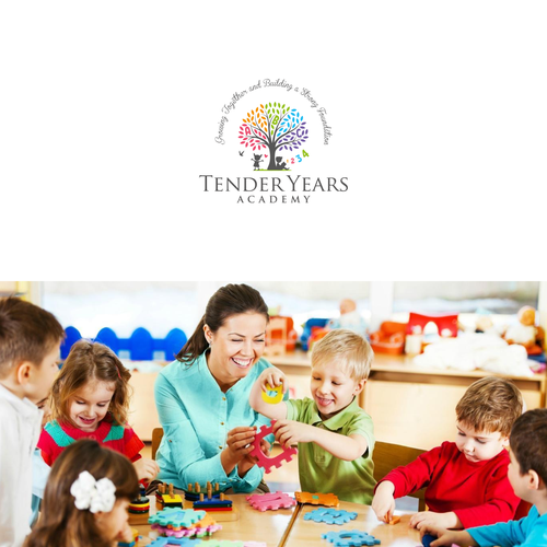 Childcare logo with the title 'Tender Years Academy and Childcare'