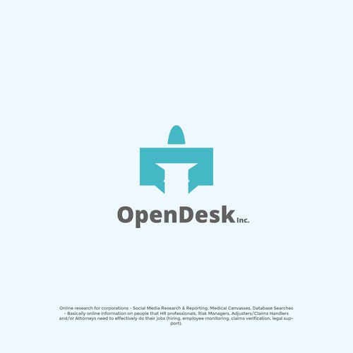 Desk design with the title 'Open Desk'