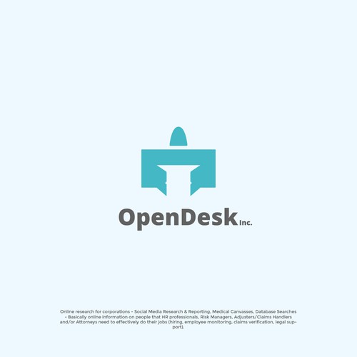 Desk design with the title 'Open Desk'
