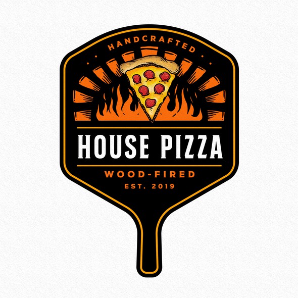 Pizza logo with the title 'HOUSE PIZZA'
