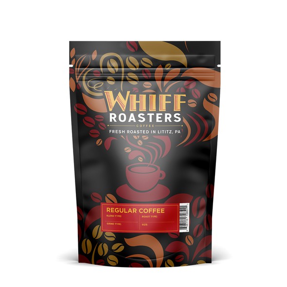 Coffee shop packaging with the title 'Coffee packaging design and illustration'
