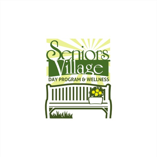 Senior-living logo with the title 'Design concept for day program for seniors'