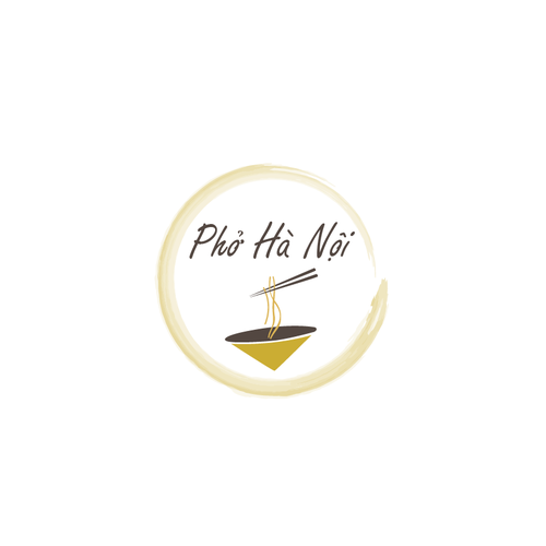 Noodle logo with the title 'Pho Ha Noi'