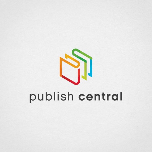 Print design with the title 'Logo for online publishing services company'