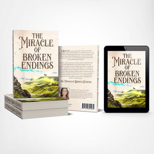 Medieval book cover with the title 'The Miracle of Broken Endings'