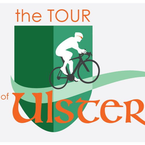 Cycling logo with the title 'Create the logo for the Tour of Ulster Bike Race'