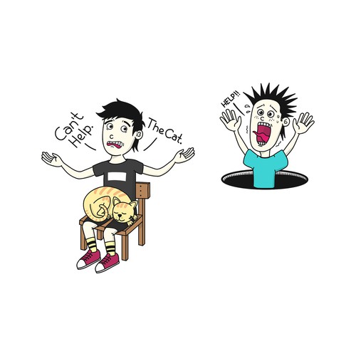 Catchy design with the title 'TSHIRT ILLUSTRATION'