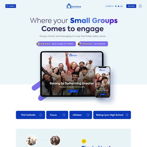 Digital website with the title 'App landing page'