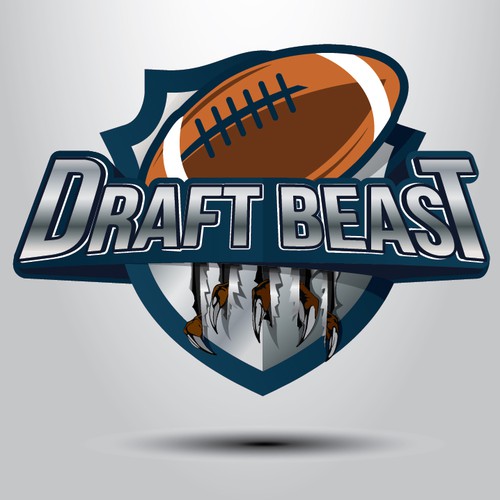 Rugby logo with the title 'Logo concept for Draft Beast'