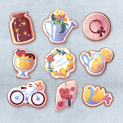 Cute artwork with the title 'Cookies Design'