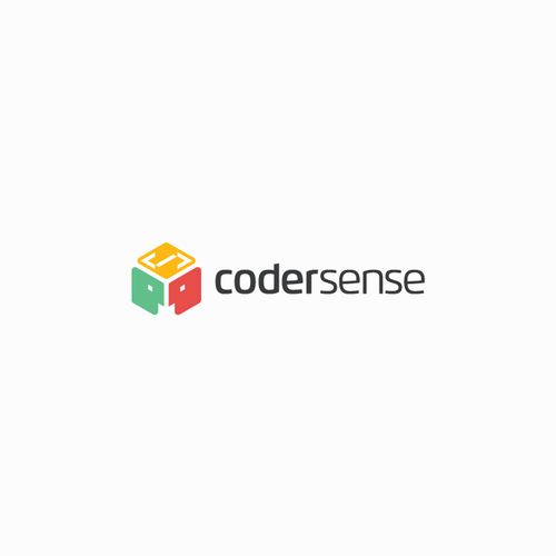 Brain logo with the title 'Logo & Id designed for CoderSense'