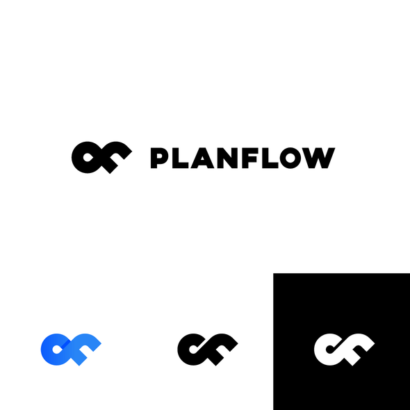 Flowing logo with the title 'Logo for scheduling and planning software'
