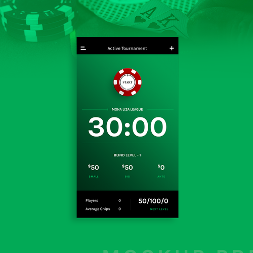 Casino design with the title 'Android Poker App'