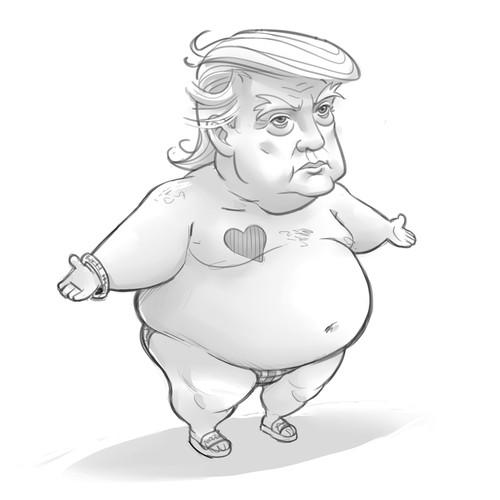 Doll design with the title 'Trump doo doo doll contest entry'