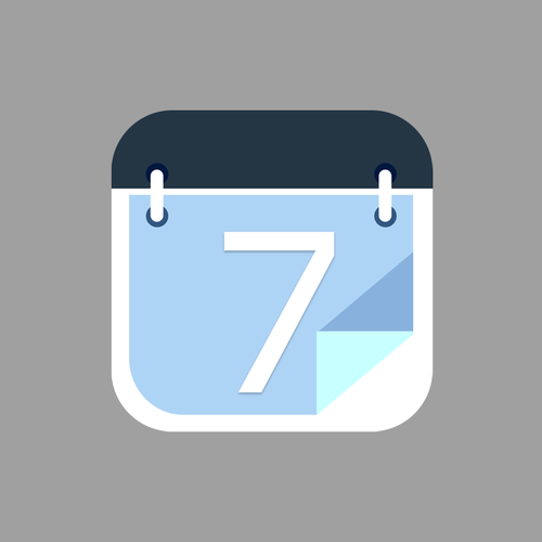 Calendar design with the title 'Create an irresistible icon for a calendar app for iOS'