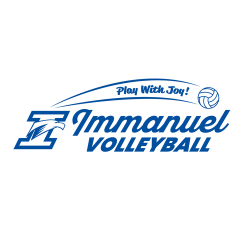 Volleyball logo with the title 'Logo for Girls Volleyball Team'