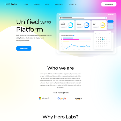Stripe design with the title 'Web3 Platform Web Degisn'