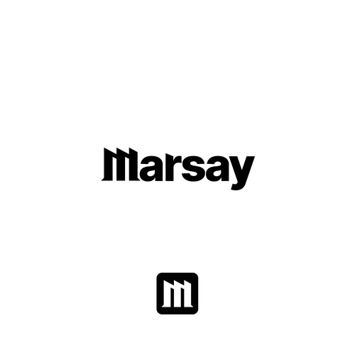 Vector logo with the title 'Marsay Wordmark Logo for language learning'