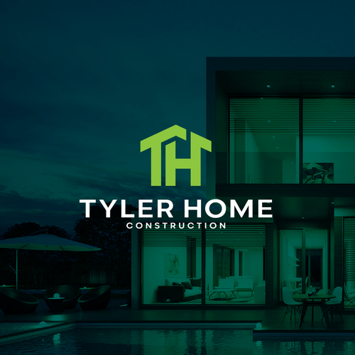 Residential logo with the title 'TH logo for 'Tyler Home Construction''