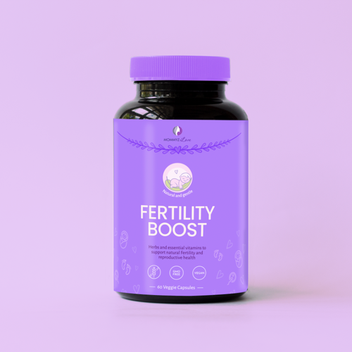 Vitamin label with the title 'Supplements for moms and women preparing for pregnancy'