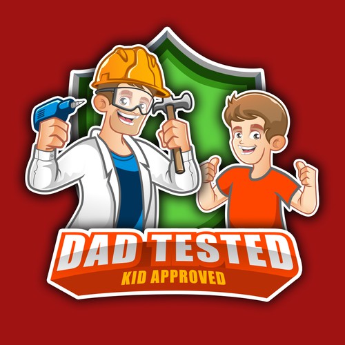 Neon YouTube logo with the title 'Dad Tested Kid Approved'
