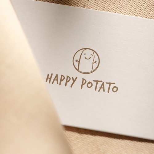 Potato logo with the title 'Unused Logo Design for a Clothing Company'