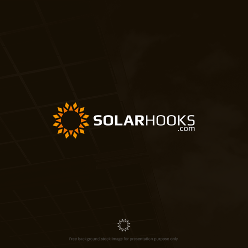 Sun design with the title 'Modern geometric Sun logo'