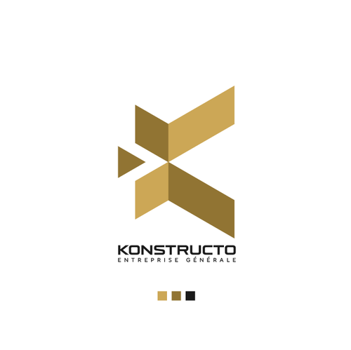 Construction company logo with the title 'Spatial K logo concept for Konstructo'