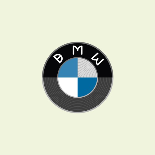 BMW design with the title 'BMW logo with a Bauhaus treatment'
