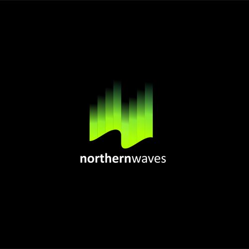 Northern lights design with the title 'Northern Lights Logo'