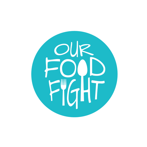 Diet logo with the title 'Our Food Fight Podcast Logo'