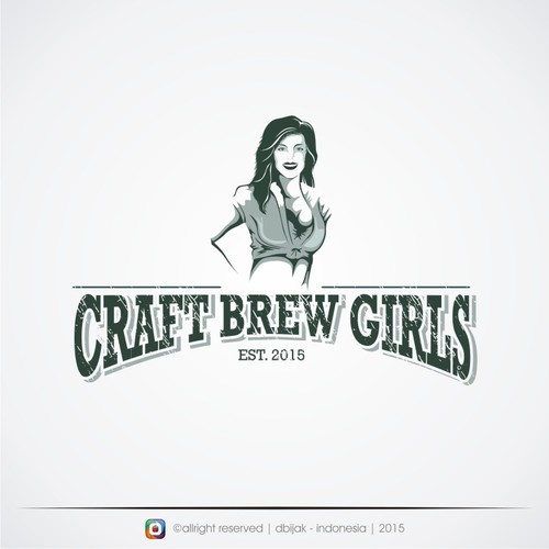 Sexy logo with the title 'craft brew girls'